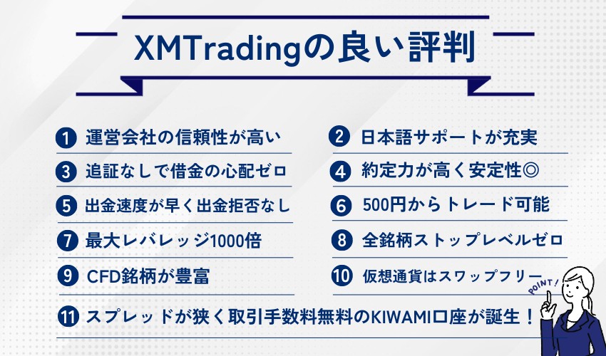 XM(XMTrading)の良い評判・口コミ